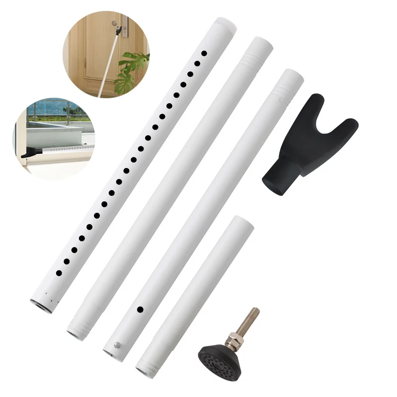 Schiebetürstopper und teleskopierbare Sicherheitsstange, 19–52 Zoll, verstellbare Länge, 400 Pfund Kraft, rutschfeste Basis für Hotelsicherheit Image