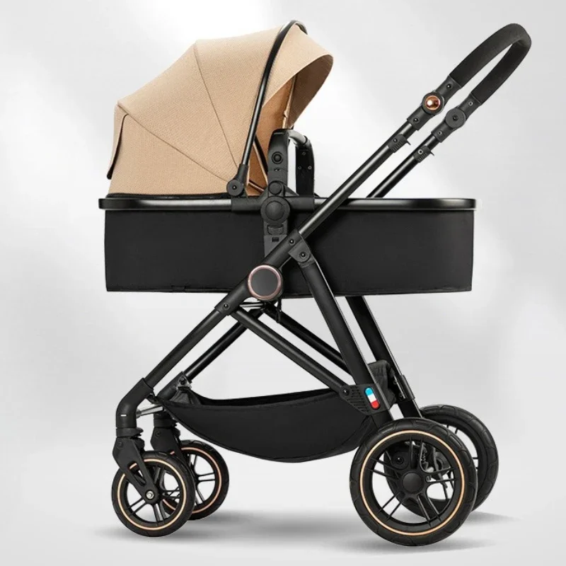 Tragbarer Kinderwagen, leichter 2-in-1-Kinderwagen mit Stubenwagenmodus, faltbarer Kinderwagen mit umkehrbarem Sitz Image