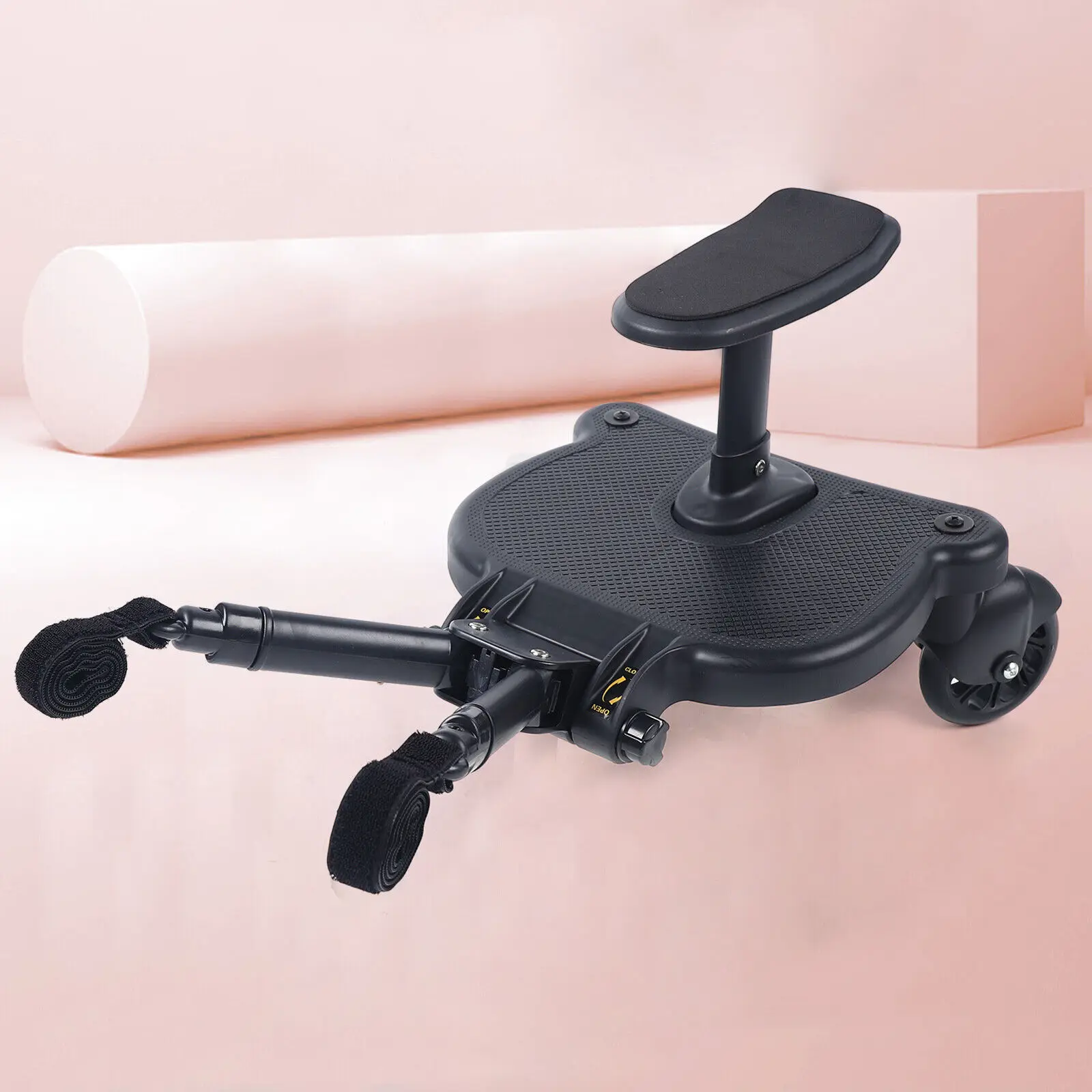 Universeller Kinderwagen-Pedal-Adapter, zweites Kind, Kinderwagen, Hilfsanhänger, Zwillinge, Roller, Anhalter, Kinder-Stehplatte mit Sitz, 25 kg Image