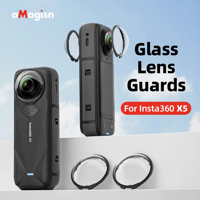 aMagisn Standard-Objektivschutz für Insta360 X5, kratzfester Glas-Objektivschutz mit Sensormodul für Insta360 X5 Zubehör Image
