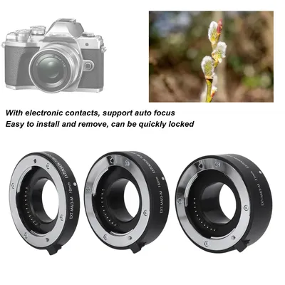 10 mm + 16 mm + 21 mm Close Shot Adapterring Autofokus-Verlängerungsrohr für Olympus M4/3 Mount Macro Extension Lens Tube Ring
