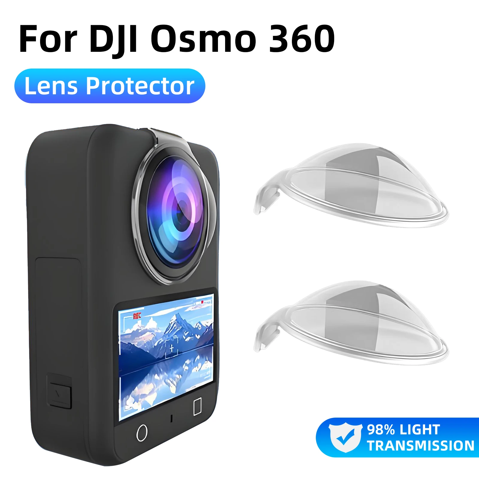 Objektivschutz für DJI Osmo 360, PC-Objektivschutzhülle mit Antireflexbeschichtung für Osmo 360-Zubehör (PC-Material) Image