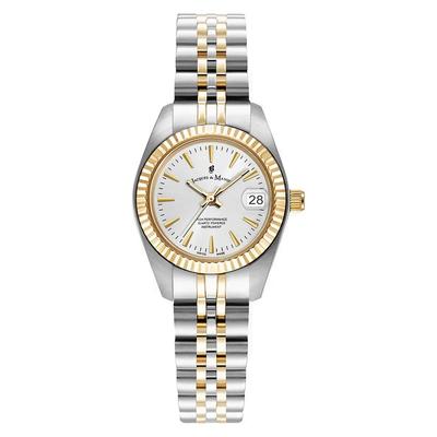 Jacques du Manoir Damenuhr Inspiration classic silber und gold mehrfarbig - edelstahl Silber, Gold, Mehrfarbig Weiss Damen Image