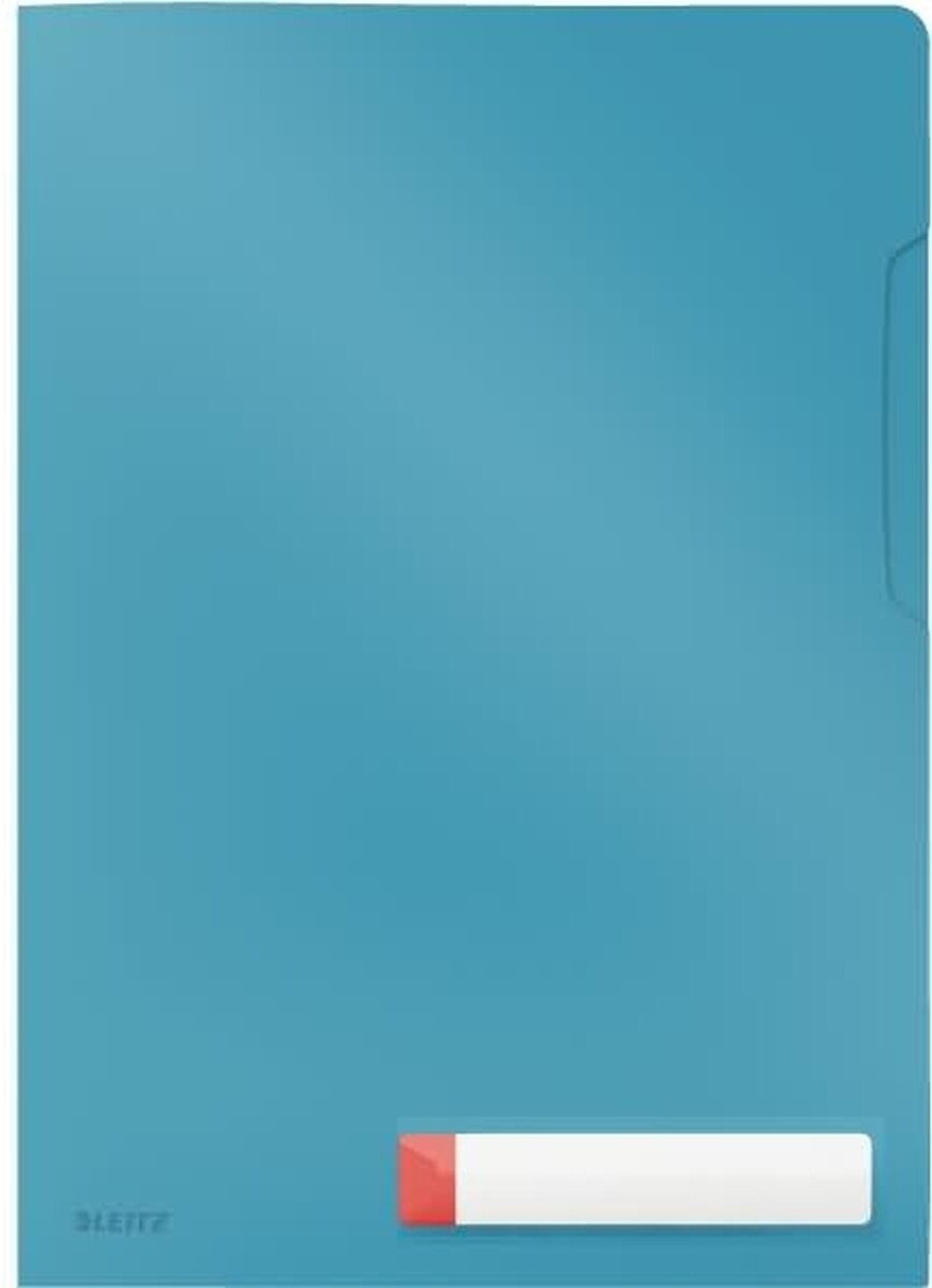 LEITZ Sichthülle Cosy A4 PP mit Beschriftungsfenster genarbt VE=12x3 Stück blau Image