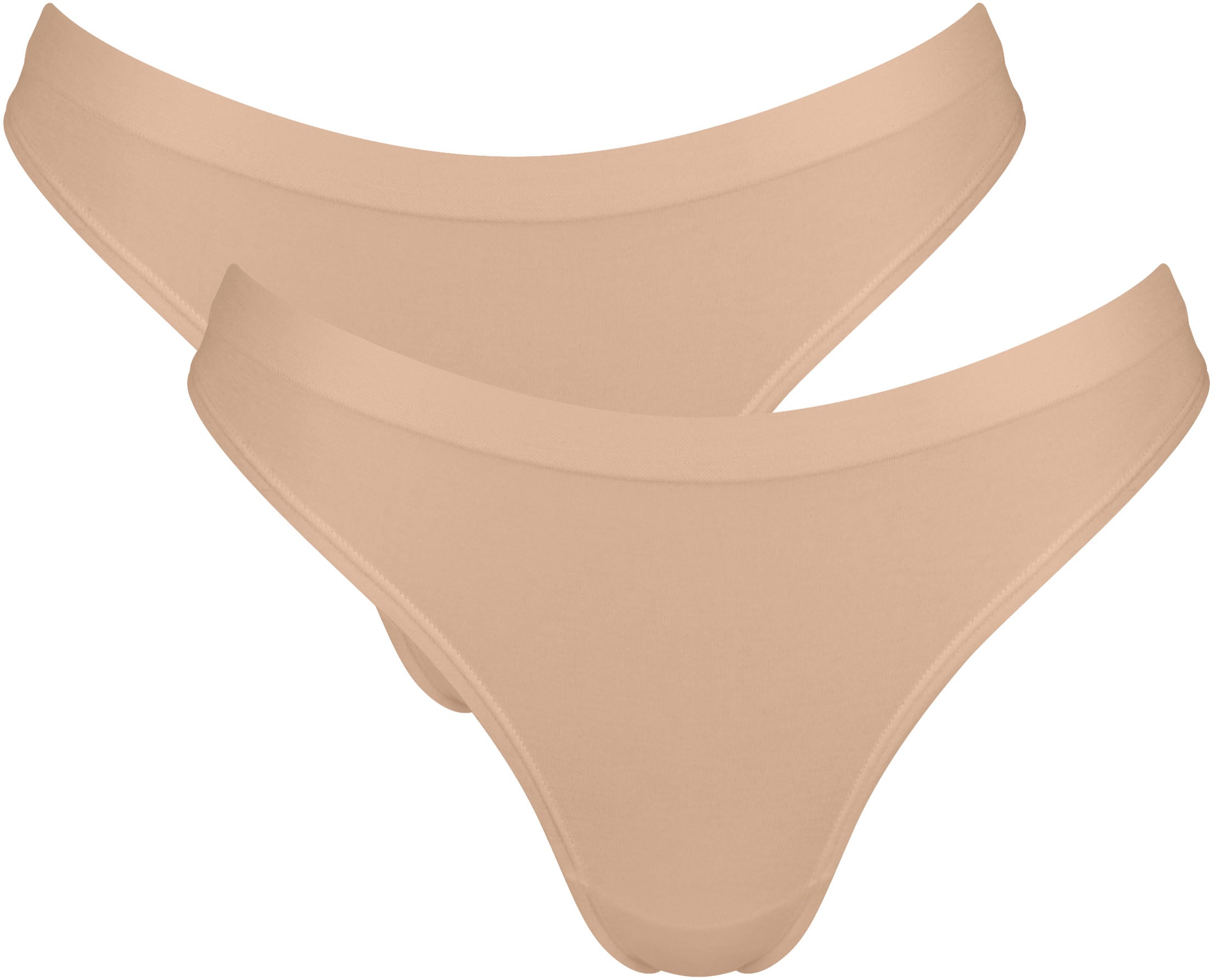 Tanga SLOGGI "GO Sense", Damen, Gr. XS, peanut butter, Single Jersey, Obermaterial: 88% Modal, 12% Elasthan, figurbetont, Unterhosen, Modalmix, nahtlos, flacher Saum, elastisch, weich Image