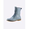 Schnürstiefelette ANDREA CONTI, Damen, Gr. 37, blau (bleu), Leder, Glattleder, Rindsleder, modisch, Schuhe