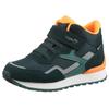 Klettboot SUPERFIT "DASH WMS: Mittel", Kinder, Gr. 34, bunt (dunkelgrün, orange), Veloursleder, Lederimitat, Polyester, casual, Schuhe, High Top Sneaker mit GORE TEX, Größenschablone zum Download