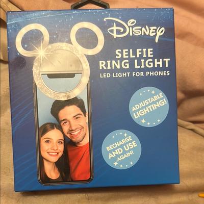Disney Cameras, Photo & Video | Disney Blue Selfie Ring Light With Adjustable Led | Color: Blue/Silver | Size: Os