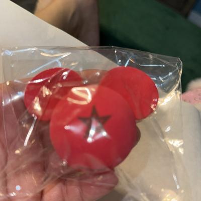 Disney Other | Disney Car Antenna Topper Red With A Black Star 2.25” New From Disney Parks | Color: Black/Red | Size: 2.25” Approx