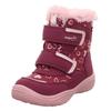 Snowboots SUPERFIT "CRYSTAL WMS: Mittel", Kinder, Gr. 25, bunt (dunkelrot, rosa), Polyester, Leder, casual, Schuhe, Snowboots mit GORE TEX-Membran, Größenschablone zum Download