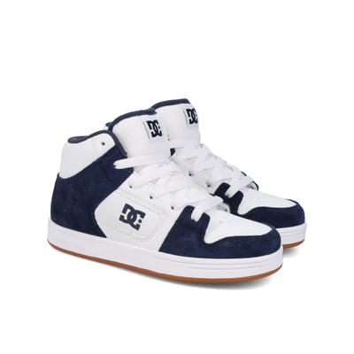 Sneaker DC SHOES "Manteca 4 Hi", Kinder, Gr. 4,5(35,5), blau (weiß, navy), Obermaterial: Leder (Kuh) / Futter: Textil / Außensohle: Gummi, Schuhe Image