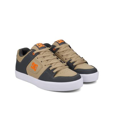 Sneaker DC SHOES "Pure", Gr. 12,5(46,5), grau, tan, orange, 55.4% Leder, 44.6% Synthetikmaterial, Schuhe Image