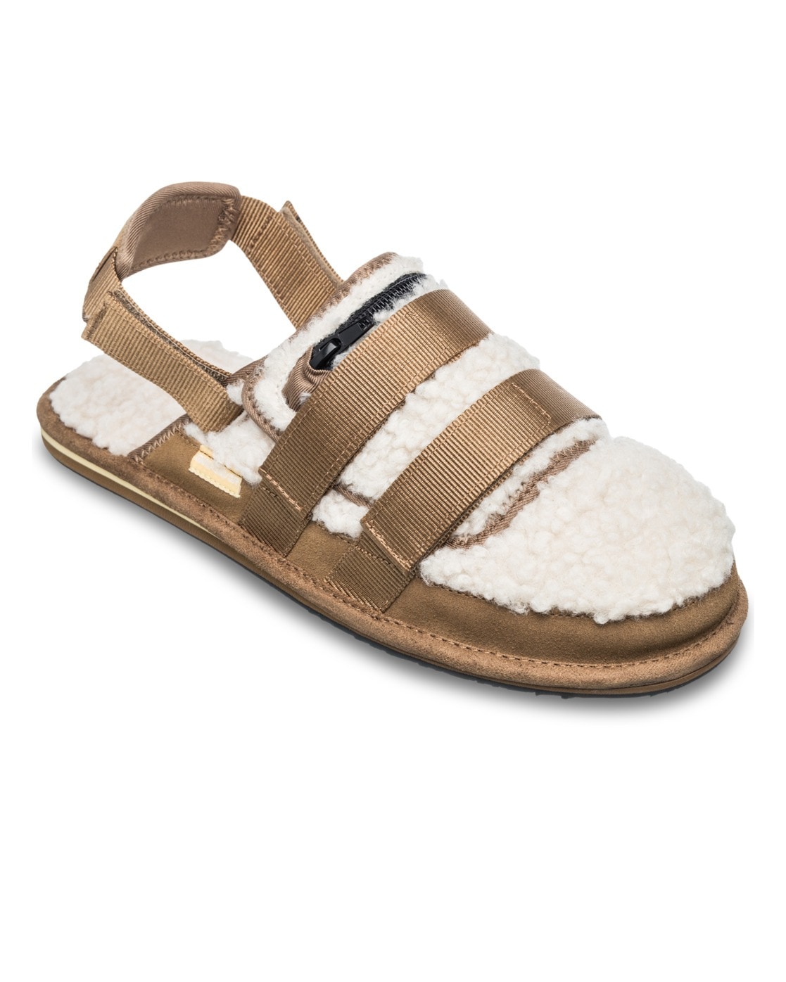 Sandale QUIKSILVER "After Session Mule", Gr. 11 (44), ermine, Obermaterial: Textil, Leder, Reißverschluss – Futter: Textil – Laufsohle: Gummi, Schuhe
