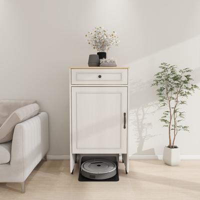 Mobile Robot Vacuum Stand Cabinet, Storage Drawers and Doors