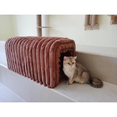 Ottoman bench storage foot rest for couch Pet Supplies Corduroy Bench Cat's nest to hide