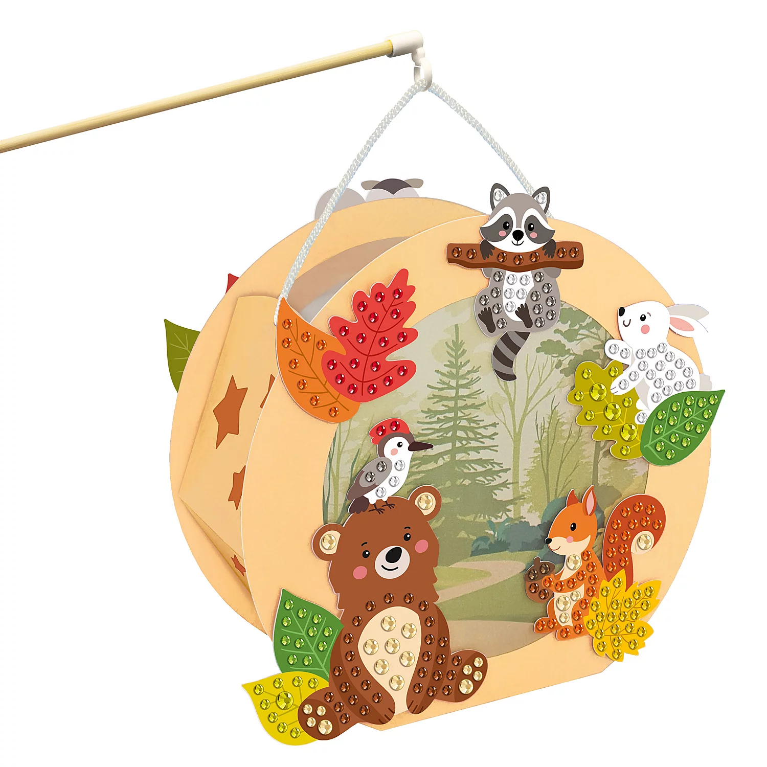 Ursus Kit créatif lampion "animaux de la forêt" avec broderie diamant