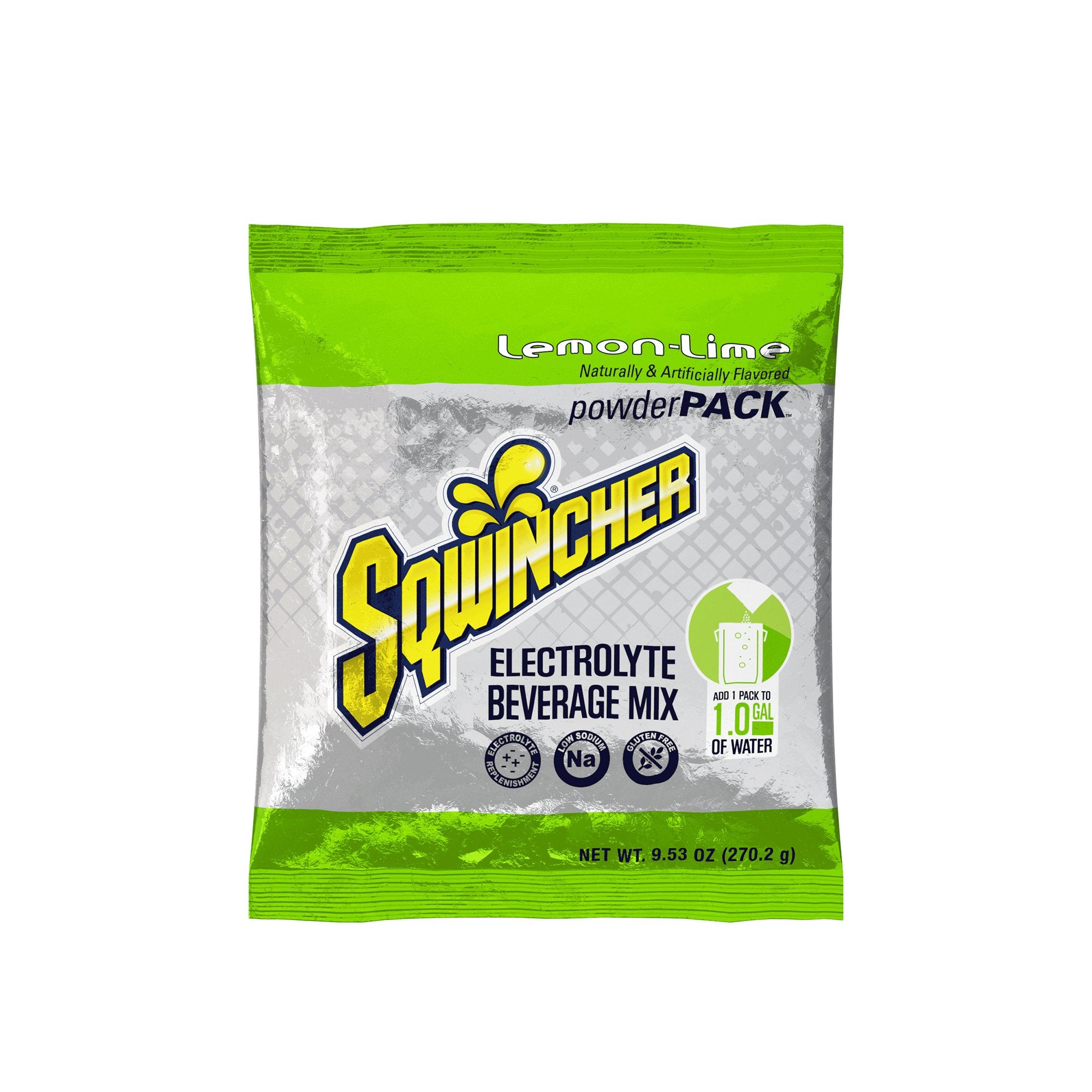 Sqwincher Powder Pack Oral Electrolyte Solution Lemon-Lime Flavor 9.53 oz. Electrolyte (1057725_EA) 1/EA Sqwincher® Powder Pack® Electrolytes