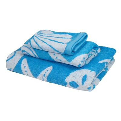 Arkwright Home Coastal Towel Set 3pc Blue (BSET-JQSHELL-BL) 3/PK Bath Towels
