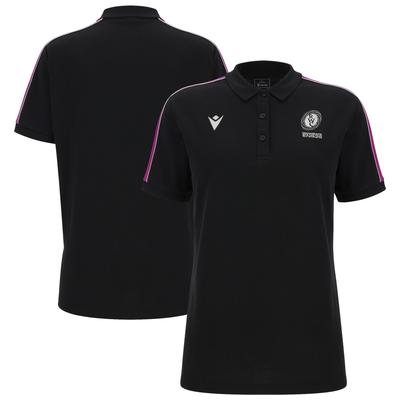 Baumwoll-Poloshirt zur Rugby-Weltmeisterschaft 2025 für Damen – Schwarz – Damen Image