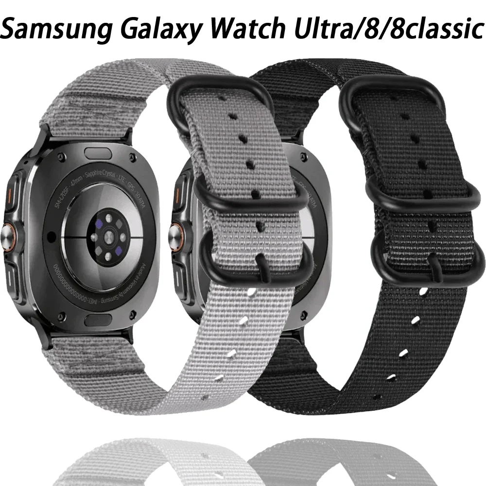 Weiches Nylon-Schlaufenarmband für Samsung Galaxy Watch Ultra 2025, 47 mm, Armband für Galaxy Watch 8 44 mm, 40 mm, 8 klassisches 46 mm-Armband Image