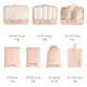 Set di 7 borse portaoggetti per vestiti da viaggio, organizer per bagagli portatile, custodia per valigia, cubo da imballaggio per scarpe, imballaggio di vestiti