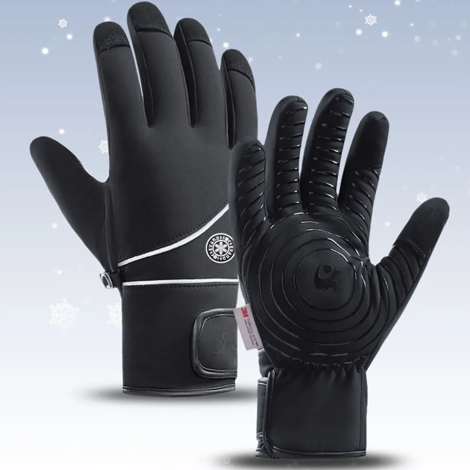GTUBIKE Winddichte Skihandschuhe Herren Winterhandschuhe Wasserdichte, verdickte Thermohandschuhe für kaltes Wetter zum Skifahren Radfahren Image