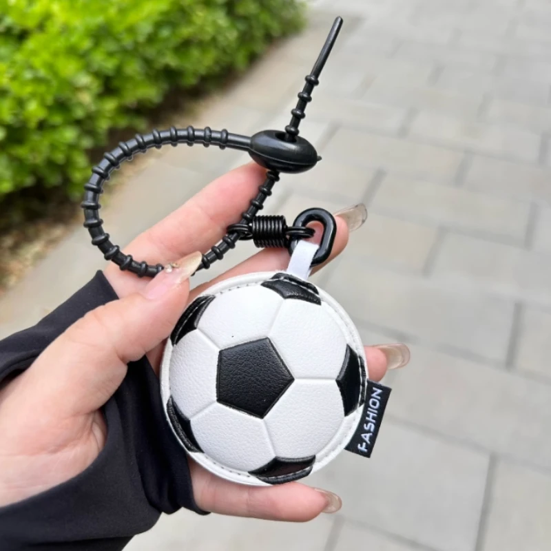 Mini Fußball Schlüsselanhänger Baseball Basketball Volleyball Leder Anhänger Damen Tasche Zubehör Autoschlüssel Anhänger Image