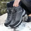 Neue große High Top Plüsch Outdoor Bergsteigen Schuhe Taktische Schuhe Schwarz Kampf Stiefel Männer Große Sneaker Winter Schnee Stiefel