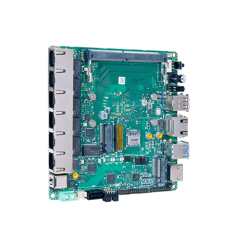 Motherboard Intel 12. Generation Industrial Mini PC Mainboard POE TPM2.0 Linux Alder Lake N100 N300 DDR5 Firewall Nano ITX Motherboard Image
