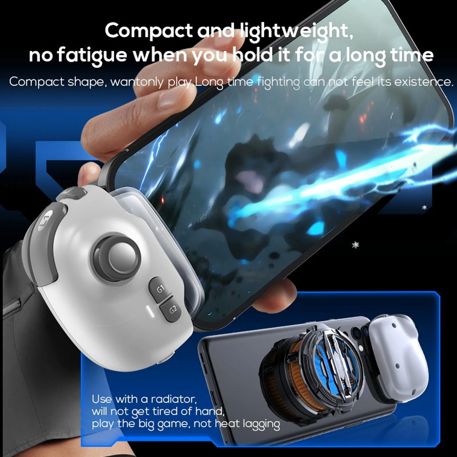 Handy-Gaming-Gamepad Auto Up Macro Mobile Game Controller Smart Trigger Langlebiger Joystick für die Aufnahme Image