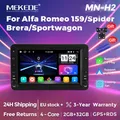 MEKEDE Nuovo arrivo! Navigazione GPS per auto a 4 core per Alfa Romeo 159 Spider Brera Sportwagon Wireless Android + car-play AUTO 5G wifi