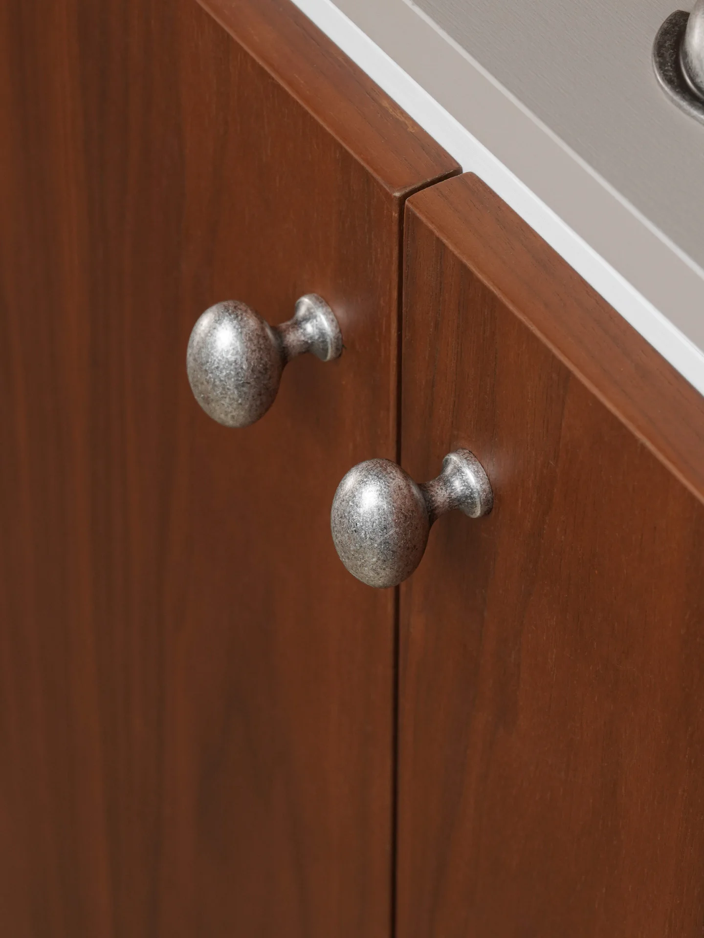 Dooroom Messing-Möbelgriffe im Vintage-Stil, antikes Silber, Griffe für Schrank, Kleiderschrank, Kommode, Weinbar, Schublade, Schrankknöpfe