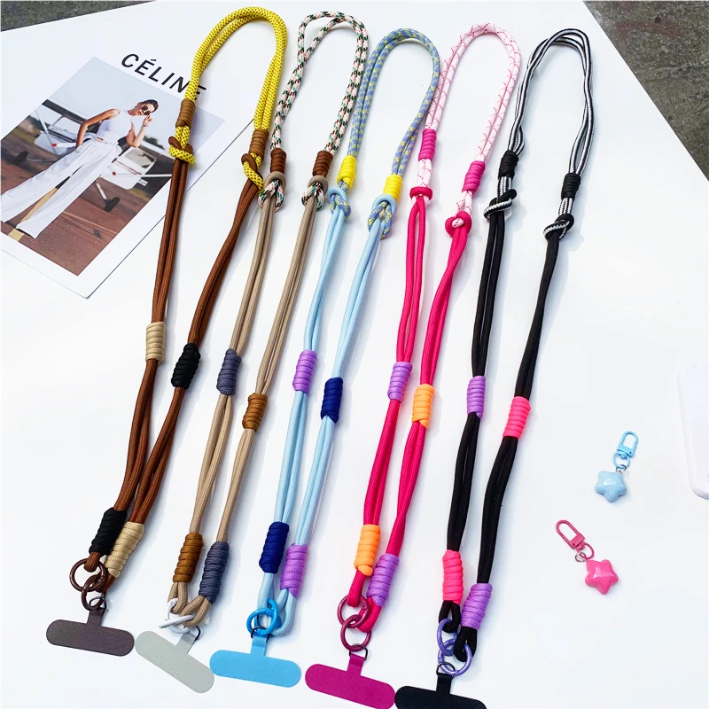 Corée 3in1 universel réglable téléphone lanière sangle téléphone portable suspendus corde cou sangles Anti-perte lanières accessoire de téléphone portable
