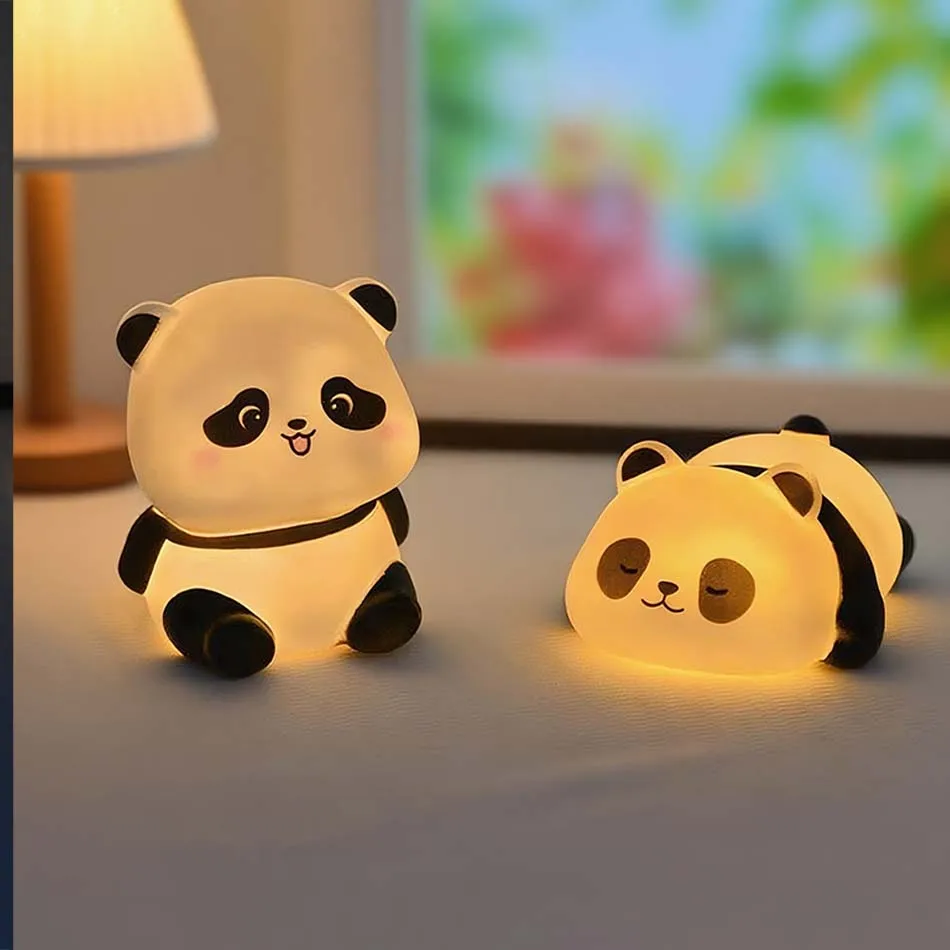 Neue Panda LED Nachtlicht Wohnzimmer Niedlichen Panda Kunststoff Lampe Nachttisch Dekor Kreative Kinder Nachtlicht Geburtstag Geschenk Dekoration
