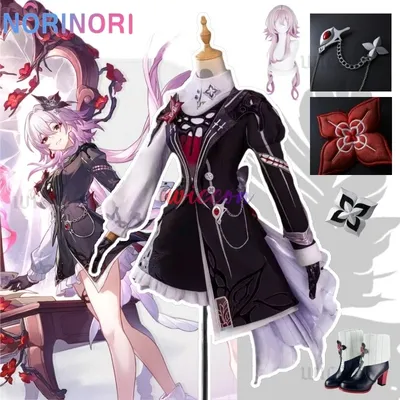 7. März Nacht Cosplay Kostüm Rosa Perücke für Frauen 7. März Cosplay Anzug Schuhe Karneval Halloween Party Rollenspiel Outfit Image