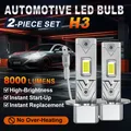 2 pezzi H1 H3 lampadina per fari a LED 110W 20000Lm bianco 6500K Mini per fendinebbia a LED super luminosi automatici senza ventola 12V