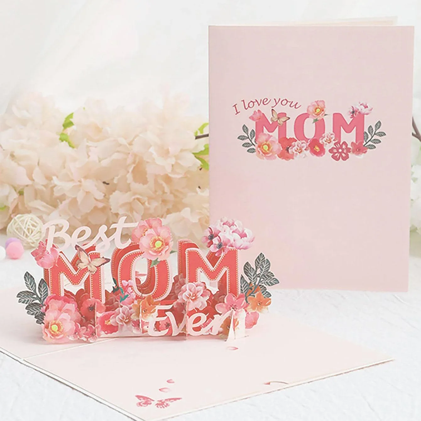 1 Stück – 3D-Pop-Up-Blumenstrauß-Grußkarte zum Muttertag, kreative Blumen in der Hand, um die Segenskarte zum Geburtstag, Hochzeitsgeschenk zu tanken Image