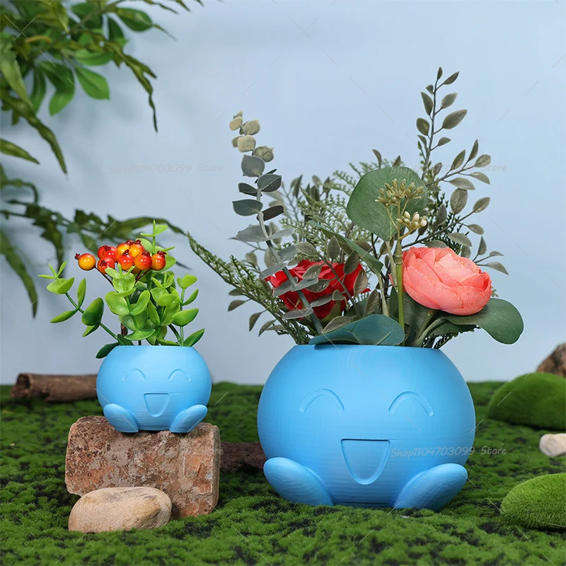 3D-gedruckte Oddish Blumentöpfe, Gartenbedarf, Dekoration, kreativer Sukkulenten-Übertopf, Bonsai-Töpfe, Heimdekoration Image