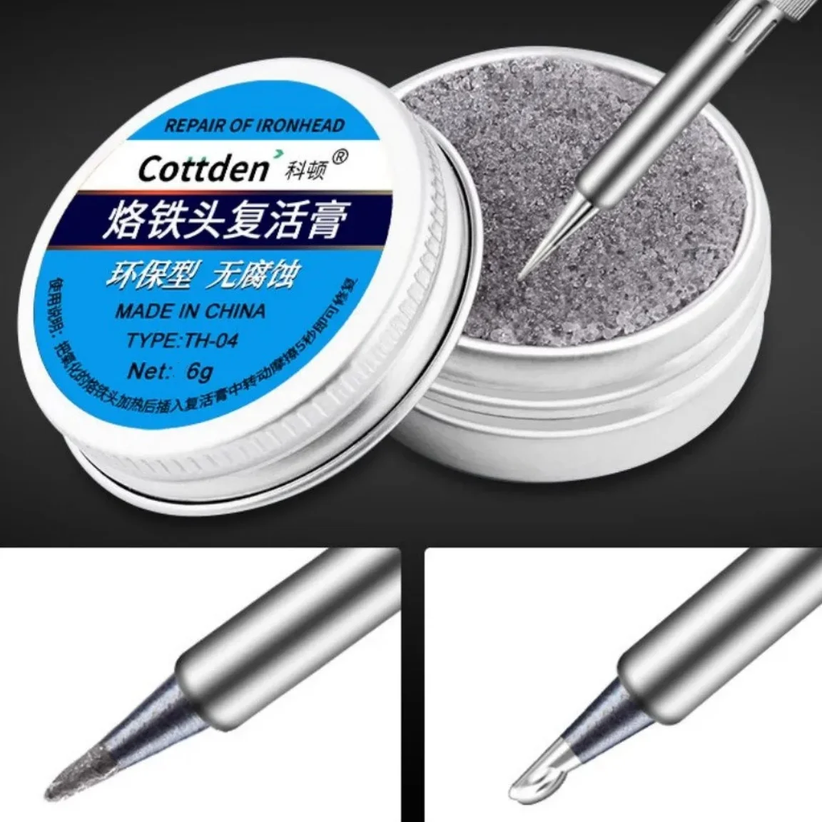 2/1Pcs 6g Lötkolben Spitze Tinner Aktivator Spitze Reiniger Entferner Auffrischung Nicht-stick Zinn Solder creme Sauber Paste Image