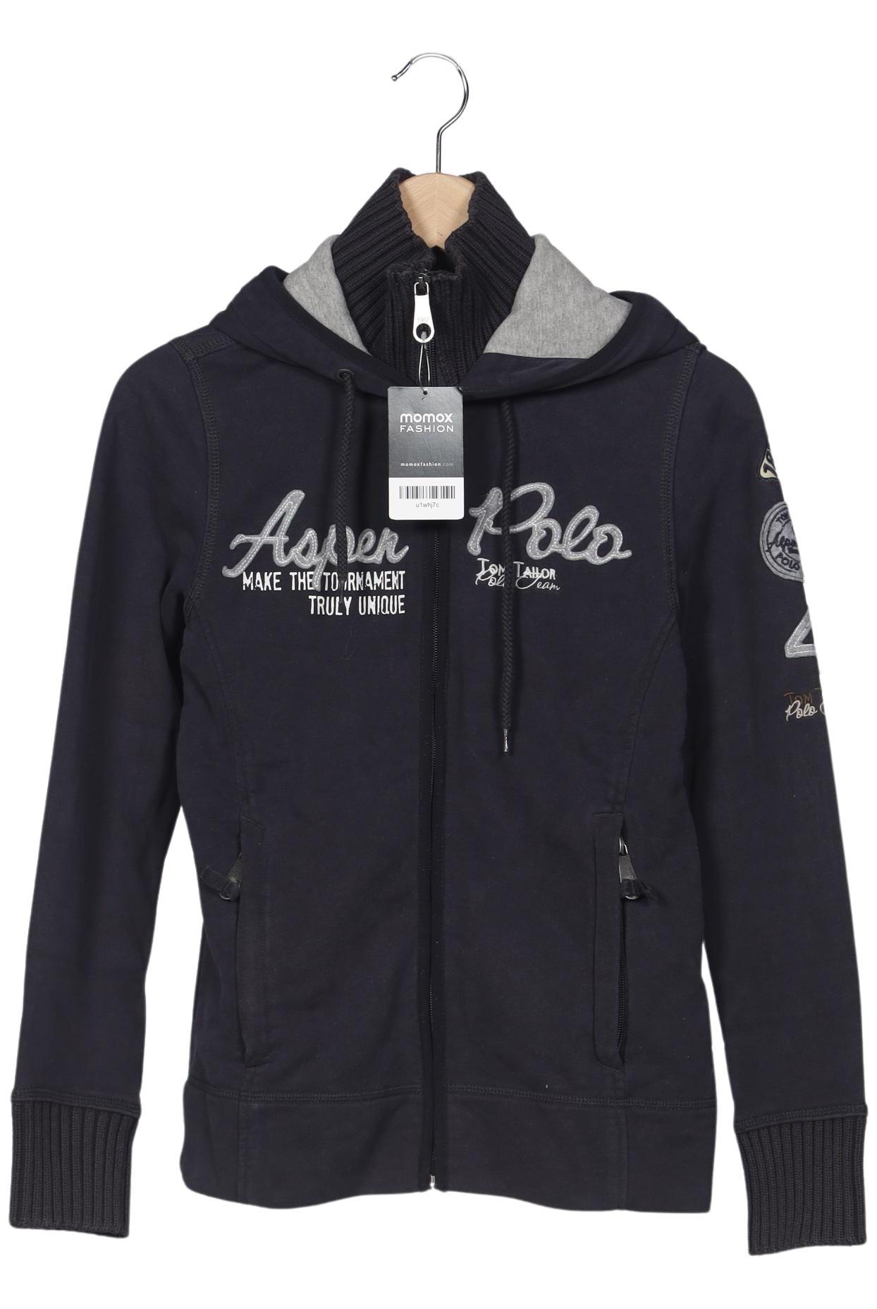 Tom Tailor Damen Kapuzenpullover, Gr. 36, marineblau, Baumwolle, Synthetik Image
