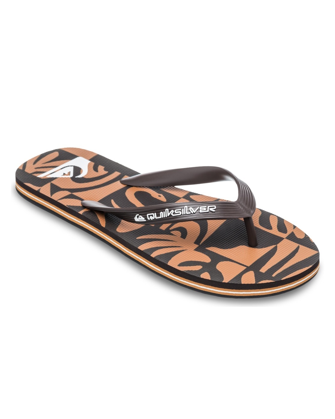 Sandale QUIKSILVER "Molokai Art 25", Herren, Gr. 13(46), almond desert checker, Obermaterial:Obermaterial: Synthetik / Laufsohle: Moosgummi;, Schuhe Sandale