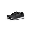 Sneaker TOMMY HILFIGER "NEW RUNNER EVA LTH ESS", Herren, Gr. 43, schwarz-weiß (schwarz, weiß), Leder, Lederimitat, sportlich, Schuhe, Freizeitschuh, Halbschuh, Schnürer mit sportiver Lochung