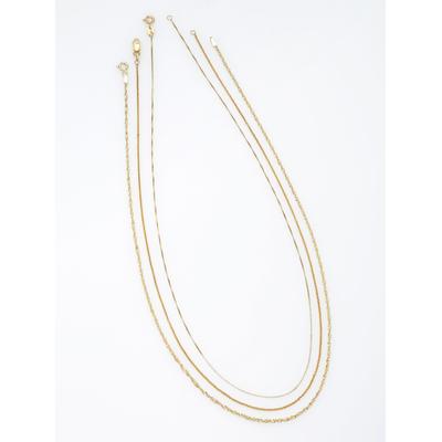 Ketten-Set LADY, gold (vergoldet), Halsketten, Damen, 60, Silber 925 (Sterlingsilber), L: 60cm Image