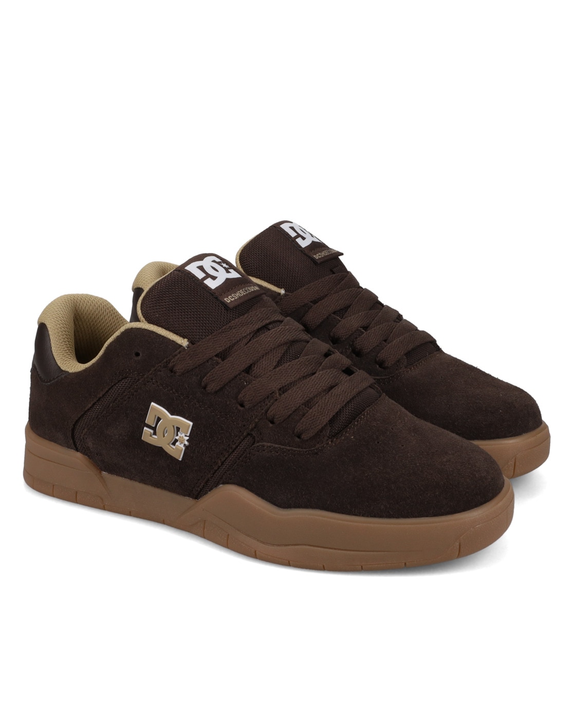 Sneaker DC SHOES "Central", Herren, Gr. 8,5(41), braun (braun, gum), Obermaterial:Obermaterial: Leder / Futter: Textil / Außensohle: Gummi;, Schuhe Sneaker