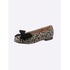 Ballerina HEINE, Damen, Gr. 41, beige (beige, schwarz), Textil, modisch, Schuhe