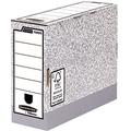 Fellowes R-Kive System Ablagebox Archivschachtel A4, 10 Stück 105mm, weiß/grau