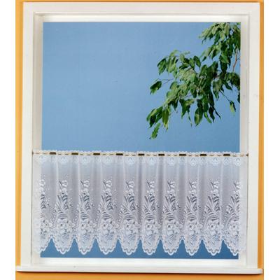 Scheibengardine WECKBRODT "Ella", weiß, B:170cm H:52cm, Polyester, Gardinen, Bistro, Gardine, Store, floral Image