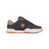 Sneaker DC SHOES "Central", Gr. 12(46), grau, tan, orange, Obermaterial: Leder / Futter: Textil / Außensohle: Gummi, Schuhe