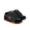 Sneaker DC SHOES "DC Coiler", Gr. 9,5(42,5), grau (grau, schwarz, orange), 42.52% Leder, 34.74% Synthetikmaterial, 22.74% Polyester, Schuhe