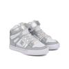 Sneaker DC SHOES "Pure High-Top Ev", Kinder, Gr. 7(39), bunt (weiß, silber), 51.5% Leder, 45.8% Synthetikmaterial, 2.7% Polyester, Schuhe
